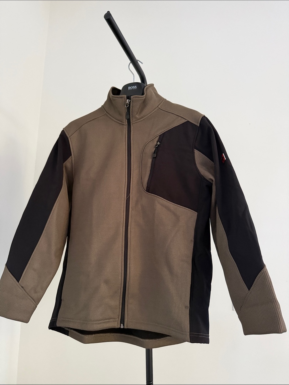 SWISS TECH Two-Tone Brown and Black Kids Zip Jacket